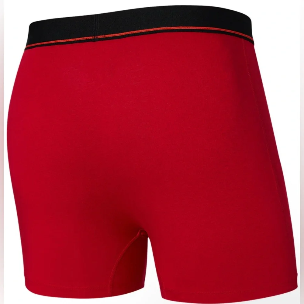 SAXX Nonstop Stretch Cotton Boxer Briefs - Red